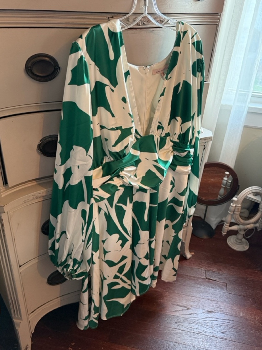 Hutch Satin Long Sleeve Mini Dress 20W - Picture 6 of 12